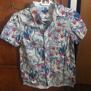 Boys Floral Collar Button-up (size M, 8/10)